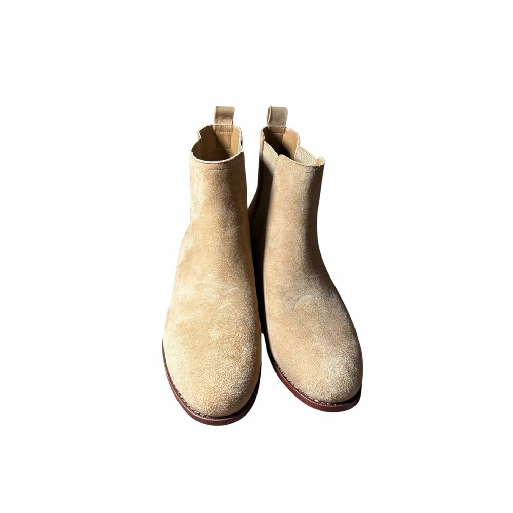 Lauren Ralph Lauren Brylee Camel Suede Ankle Chelsea  Boot Size 7.5 - Picture 2 of 7